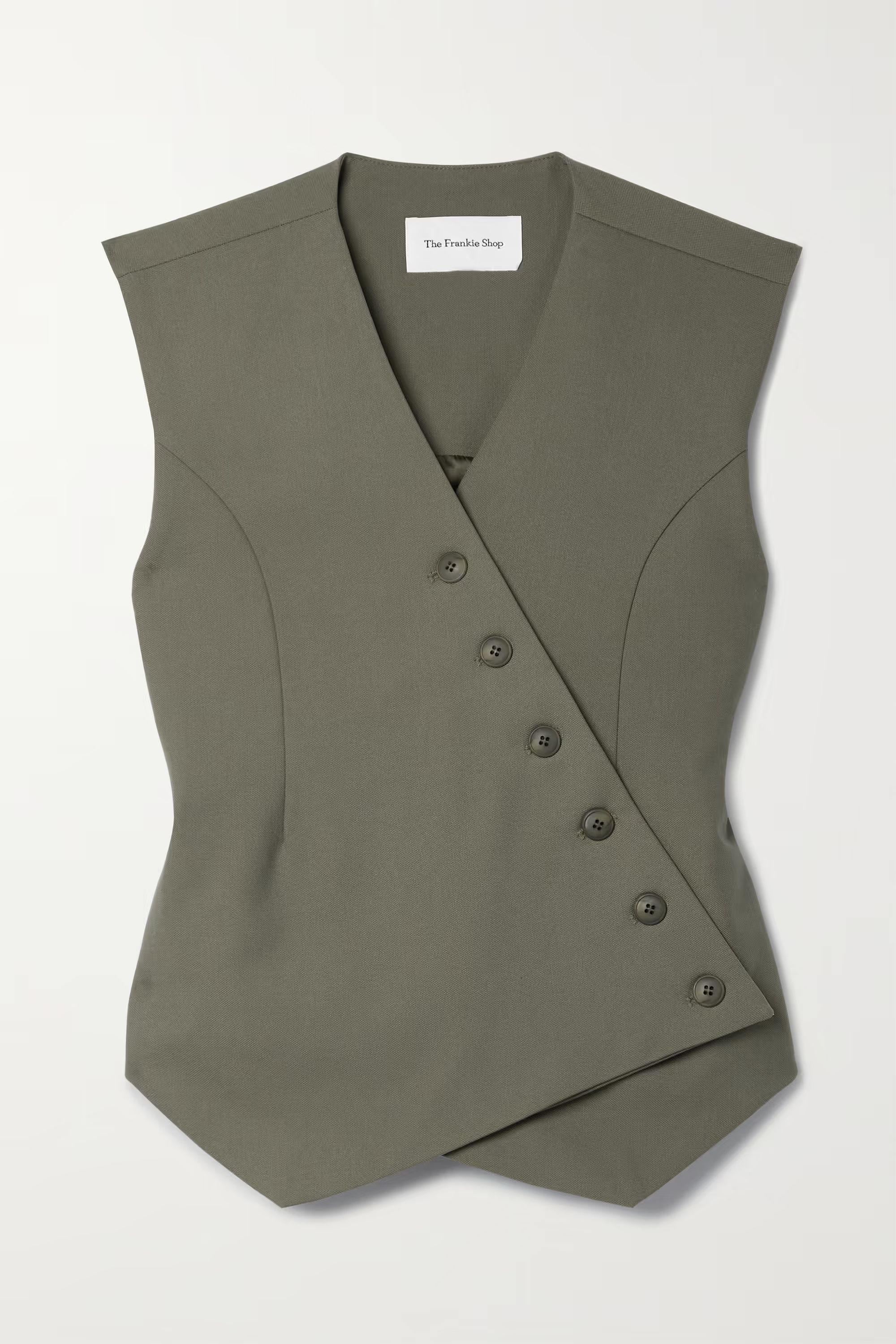 Maesa asymmetric woven vest | NET-A-PORTER (US)