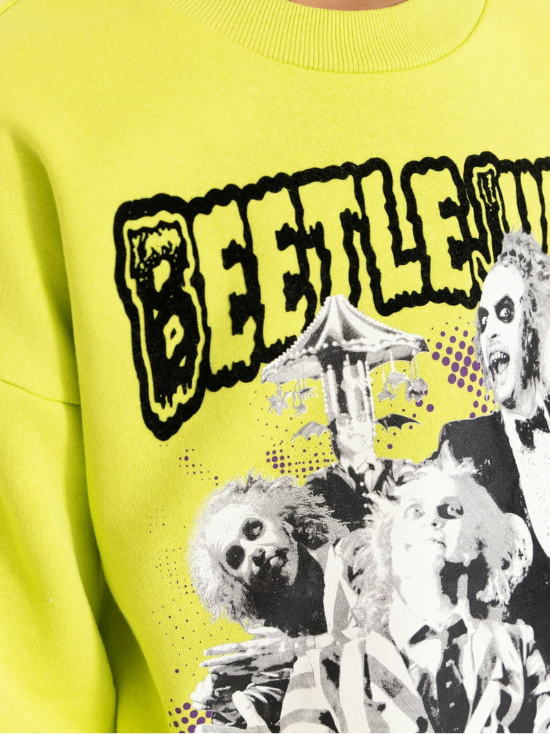 Beetlejuice Boy's Long Sleeve Halloween Graphic Crewneck Sweatshirt, Sizes 4-18 | Walmart (US)