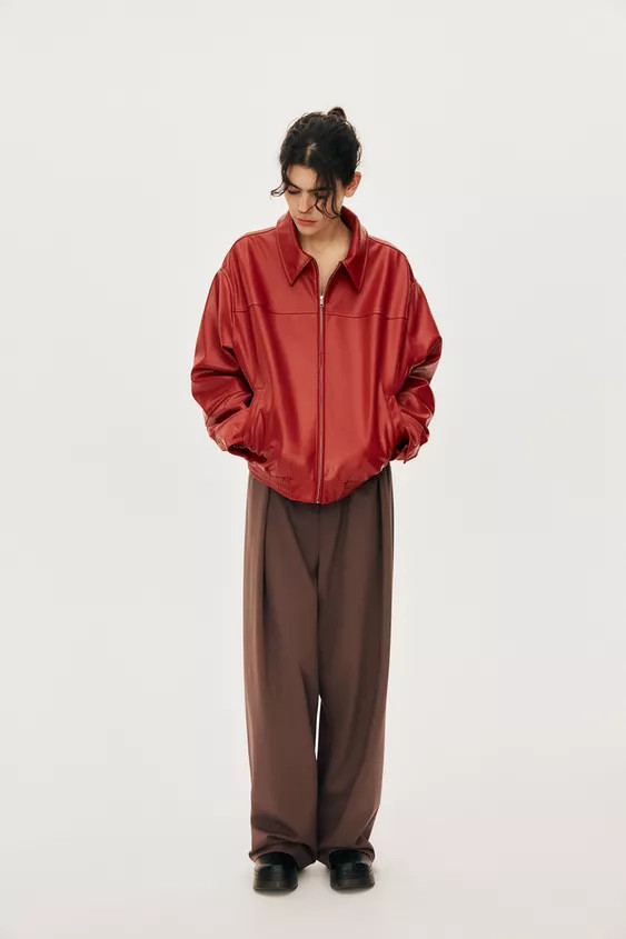 FAUX LEATHER BOMBER JACKET | Zara US