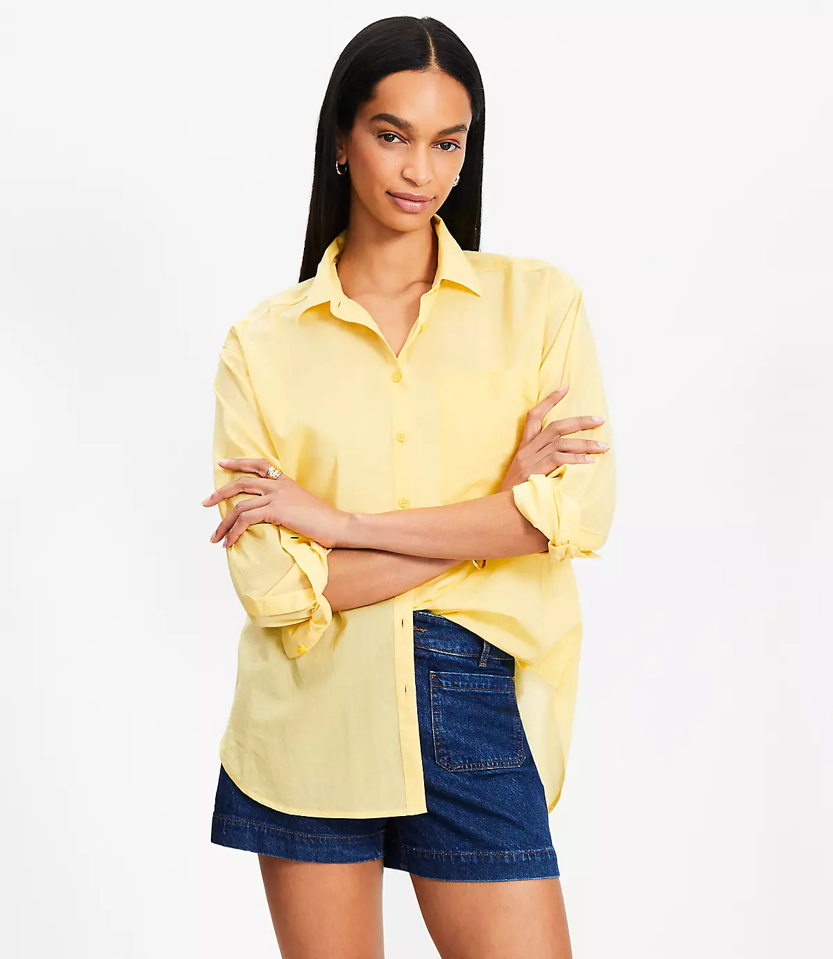 Everyday Oversized Pocket Shirt | LOFT