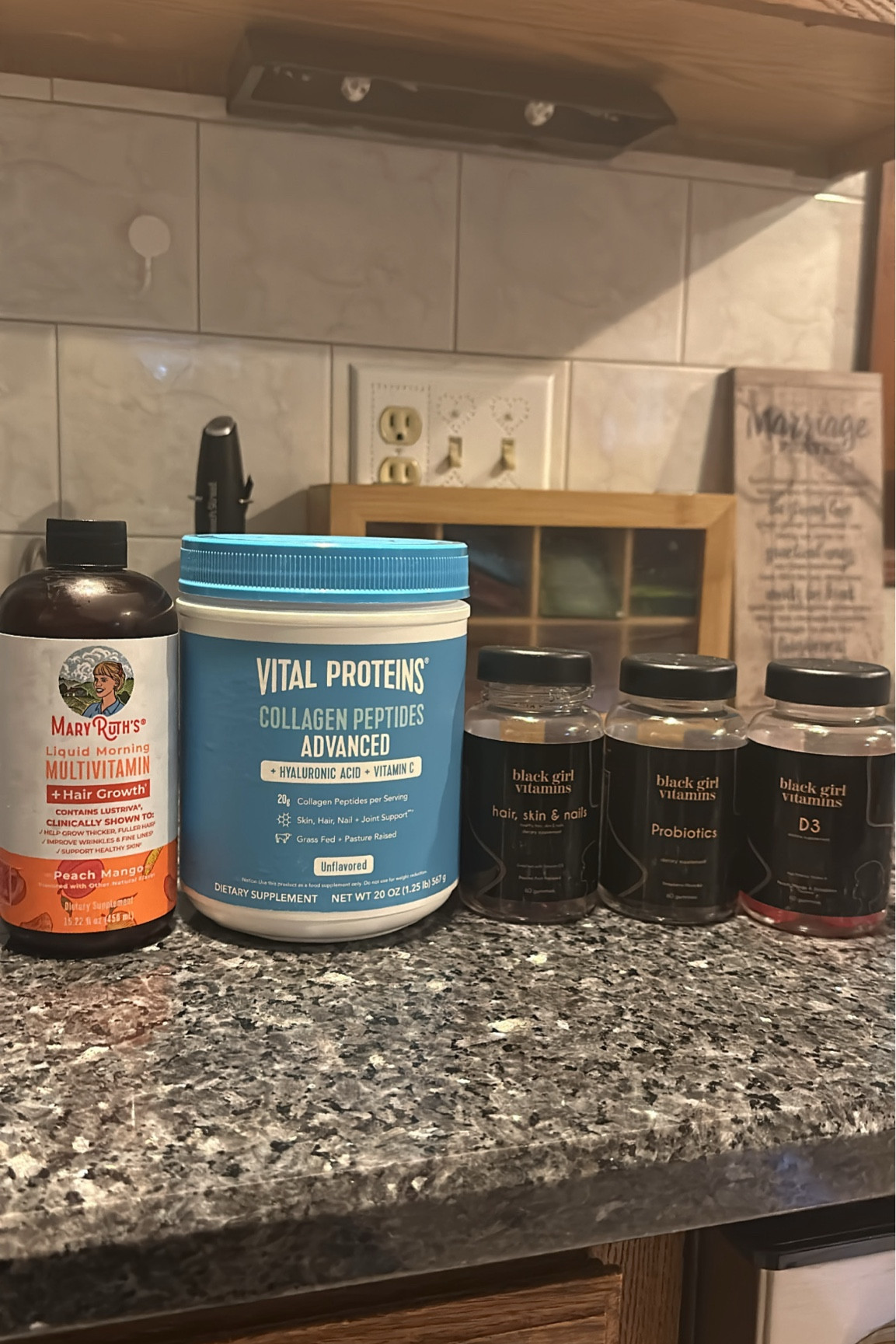 Here’s all the vitamins and supplements I take in the morning for hair, skin, and nail benefits + energy and gut health! 

#blackgirlvitamins #collagenpeptides #maryruths

#LTKFindsUnder100 #LTKBeauty