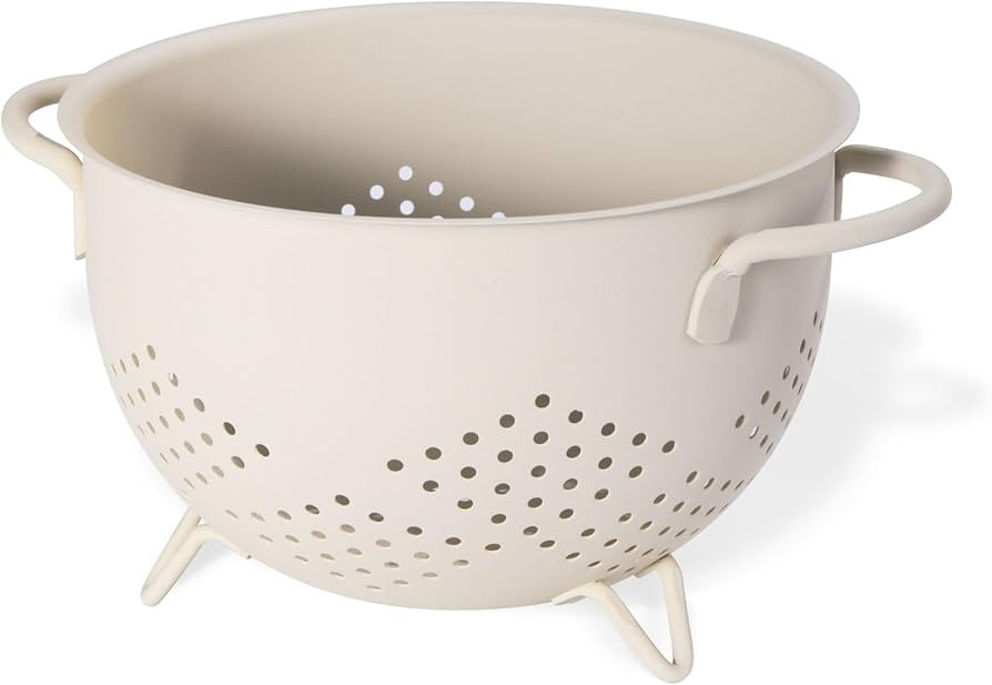 Metal Colander 5 Quart Powder Coated Self-draining Metal Strainer with Base,Kitchen Pasta Fruit V... | Amazon (US)