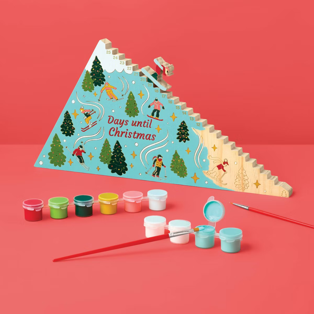 Christmas Countdown Ski Slope Painting Craft Kit - Mondo Llama™ | Target