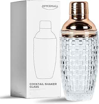 Glass Cocktail Shaker Kit, JOYCEMALL 13 Ounce Martini Mocktail Making Set with Leakproof Metallic... | Amazon (US)