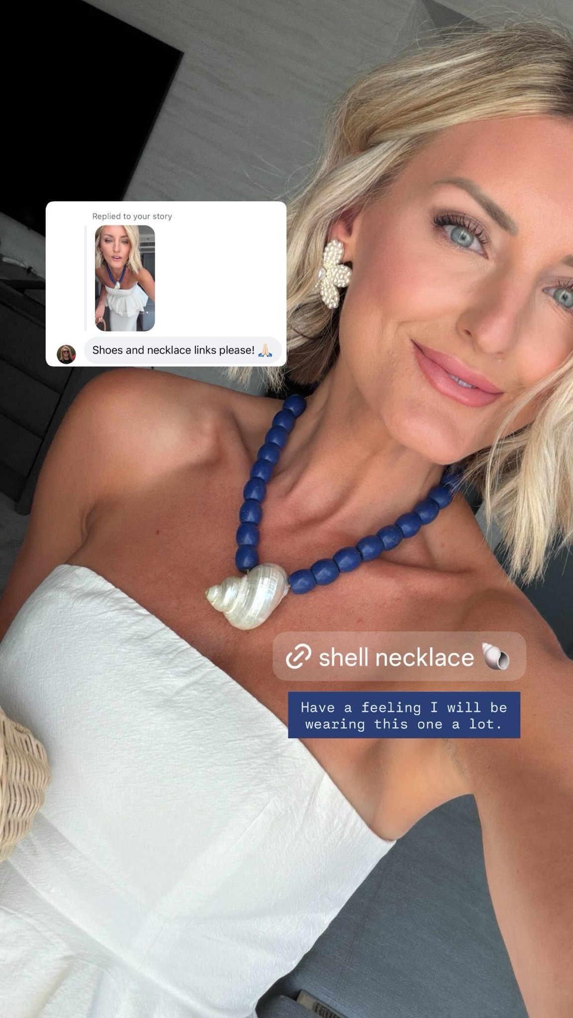 I love how elevated this shell necklace is because of the colors! It’s so pretty! Such a fun accessory to have in the summer!

Loverly Grey, necklace, shell necklace, statement necklace, statement earrings 

#LTKSeasonal