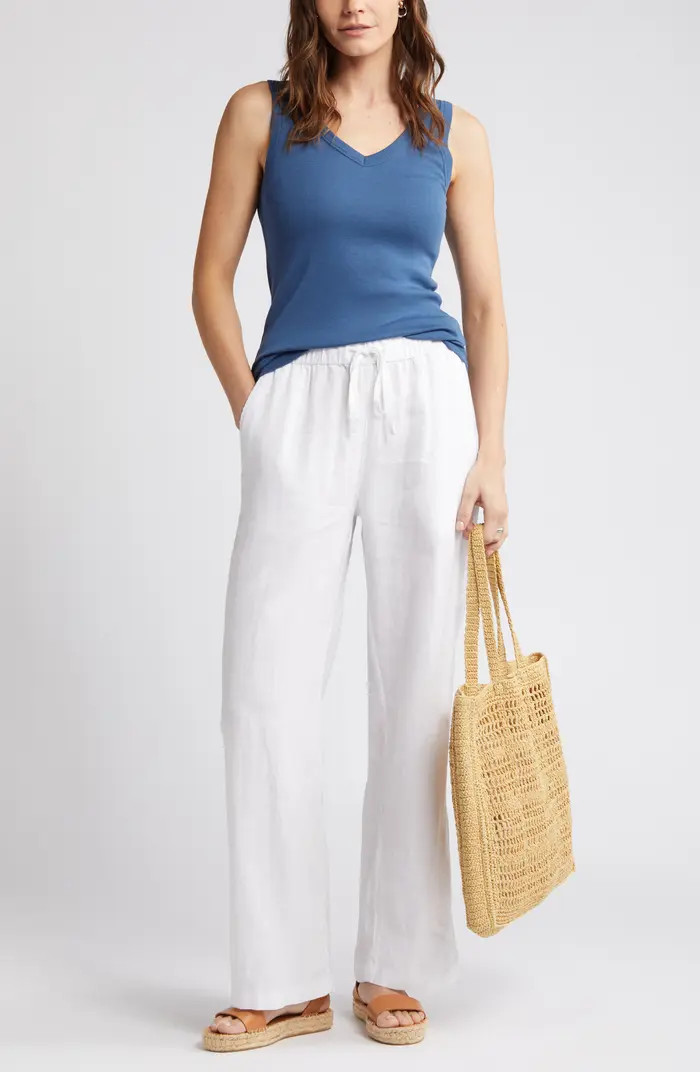 V-Neck Organic Cotton Blend Tank Top | Nordstrom