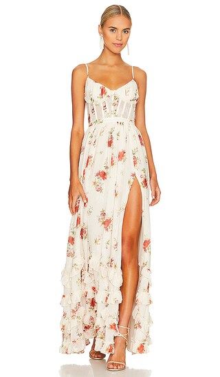 Carmen Gown in Natural Dainty Floral | Revolve Clothing (Global)