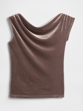 Velour One-Shoulder Top | Gap Factory