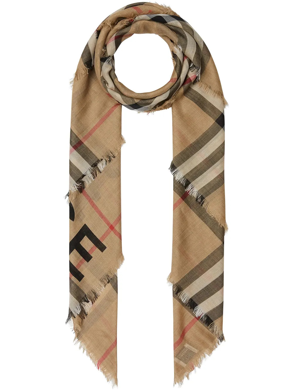 Burberry Check Print Knitted Scarf - Farfetch | Farfetch Global