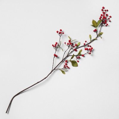 Red berry with Leaf Stem - Hearth & Hand™ with Magnolia | Target