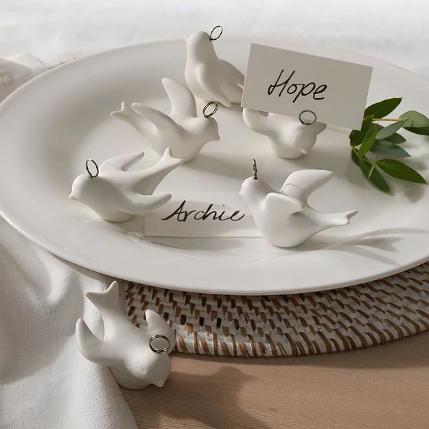 Dove Place Card Holders – Set of 6 | The White Company (UK)