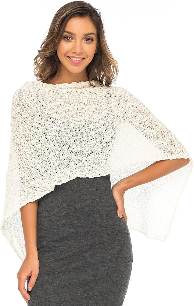 Back From Bali Womens Cotton Shrug Poncho, Lightweight Summer Shrug Pullover Sweater | Amazon (US)