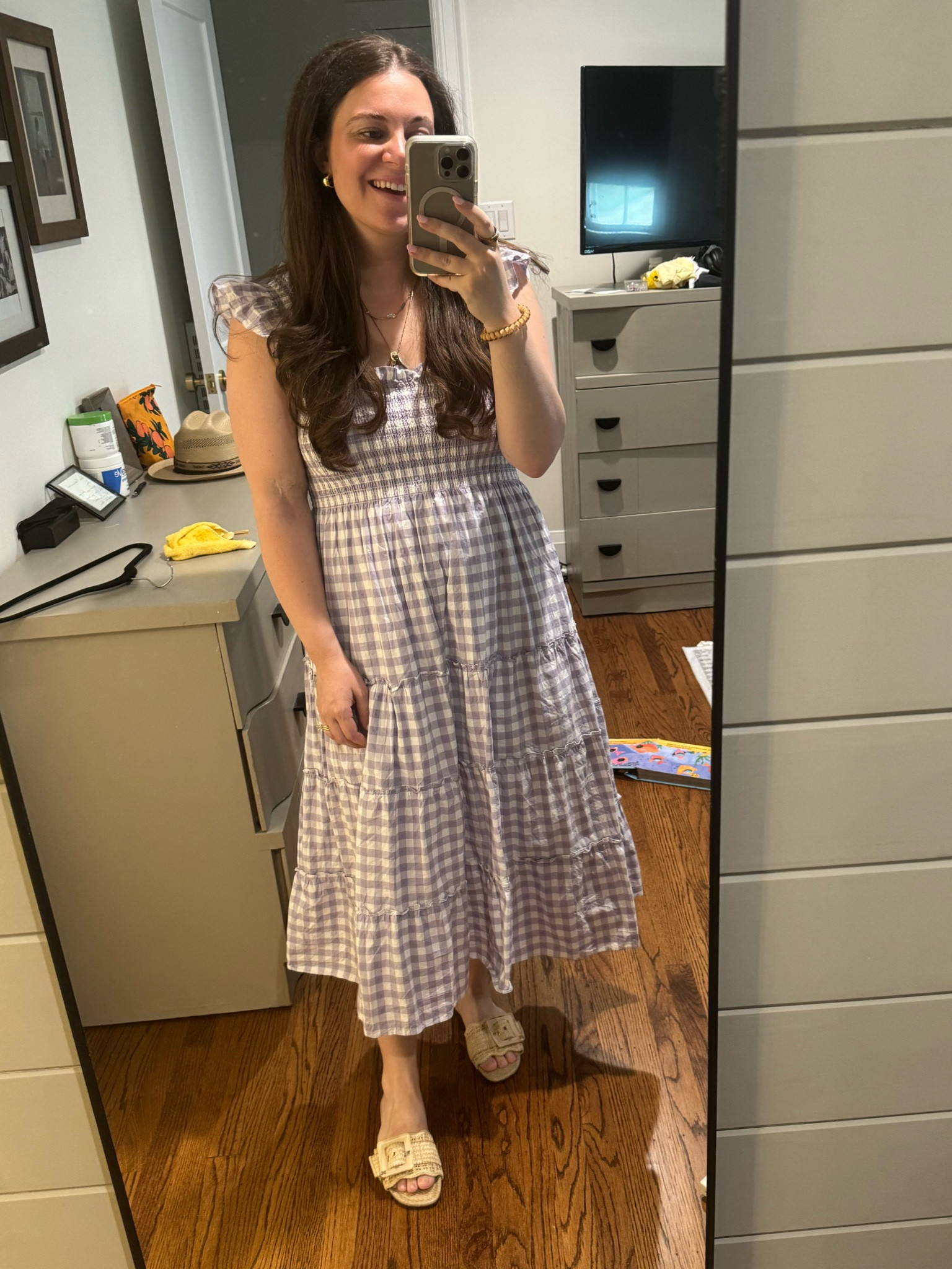 Dressed up for my sister in laws sprinkle!! Dress is no longer available in this color but I linked similar ones. Sandals are on sale! They run slightly small