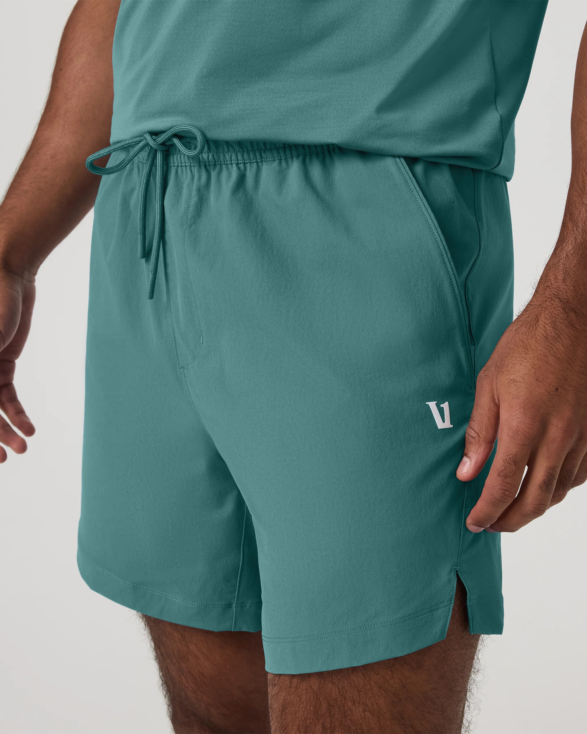 Crosscourt Short Unlined 7" \u2013 Men's Dark Cyan Tennis Short \u2013 Vuori | Vuori Clothing (US & Canada)