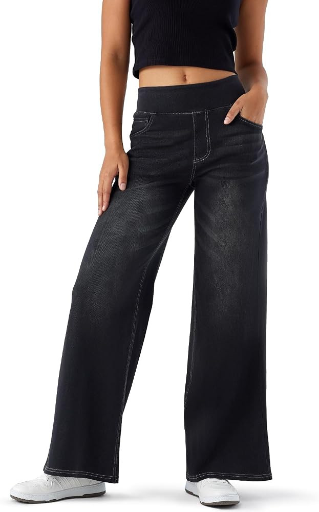 Women's High Rise Wide Leg Jeans Comfort | Amazon (US)