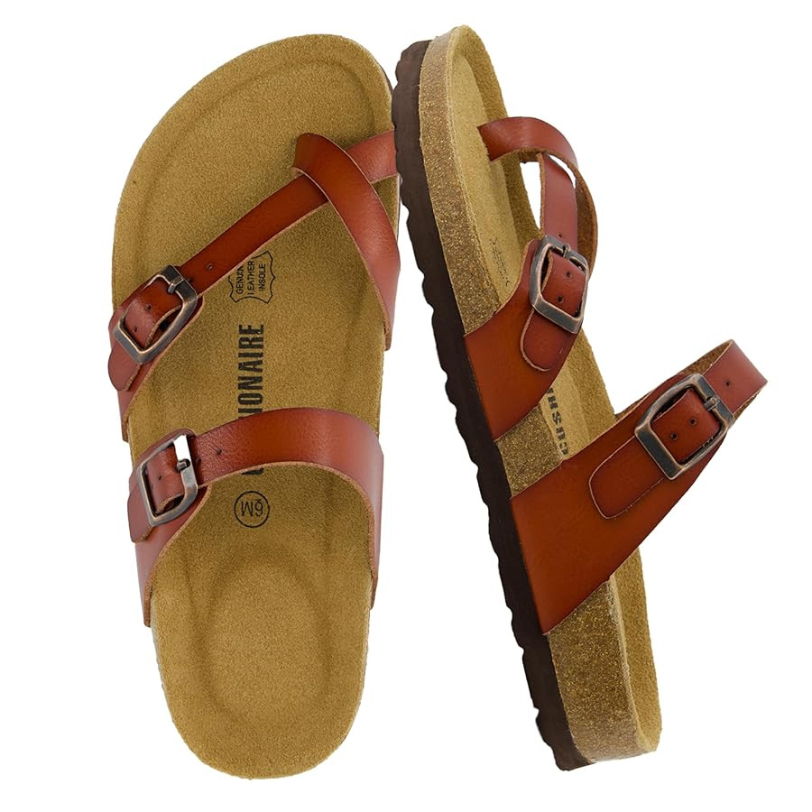 CUSHIONAIRE Women's Luna Cork Footbed Sandal With +Comfort | Amazon (US)