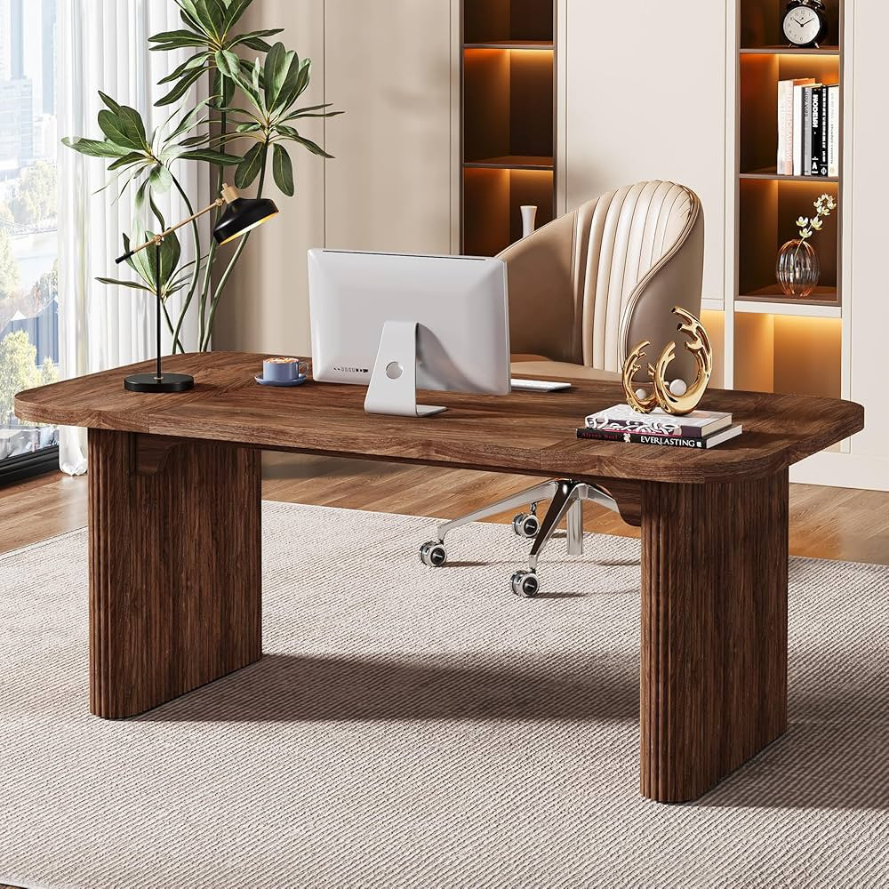 Tribesigns Escritorio ejecutivo de 62 pulgadas, escritorio grande de oficina para computadora, es... | Amazon (US)