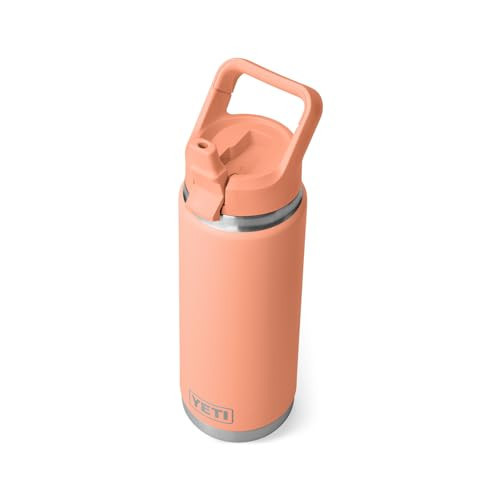 YETI Rambler 26 oz Bottle, Vacuum Insulated, Stainless Steel with Color Matching Straw Cap, Low Country Peach | Amazon (US)