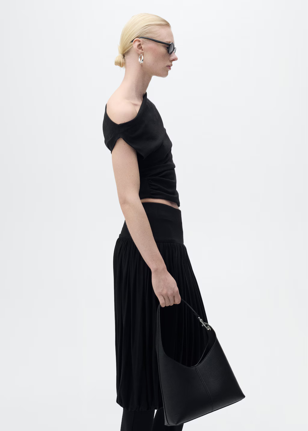 Cotton top with asymmetrical neckline - Women | MANGO United Kingdom | MANGO (UK)
