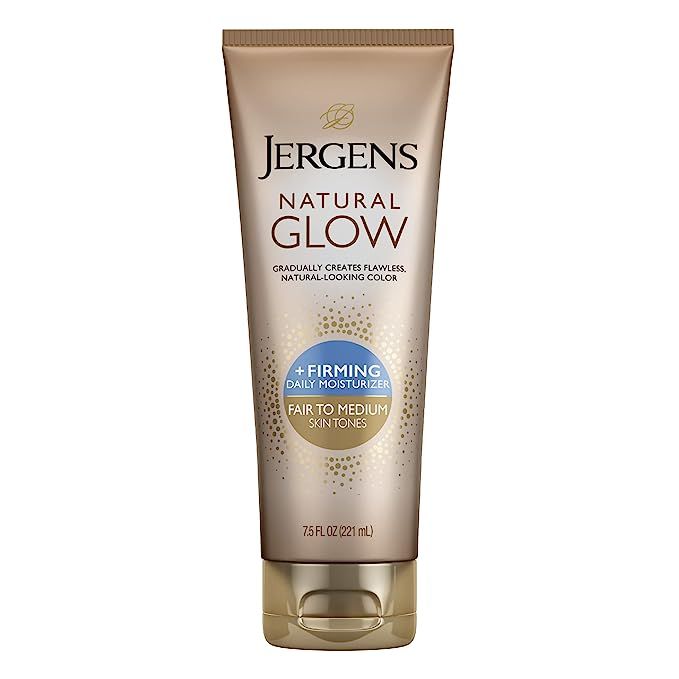 Jergens Natural Glow +FIRMING Self Tanner, Sunless Tanning Lotion for Fair to Medium Skin Tone, A... | Amazon (US)
