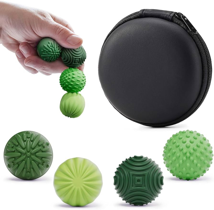 Silicone Magnetic Balls Fidget Toys for Adults & Teens,4PCS Stress Relief Sensory Toys for Autism... | Amazon (US)