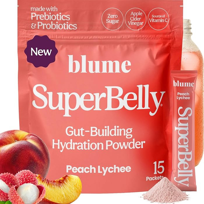 Blume SuperBelly Gut Health + Hydration, Daily Sugar Free Probiotics, Prebiotic Fiber, and Electr... | Amazon (US)