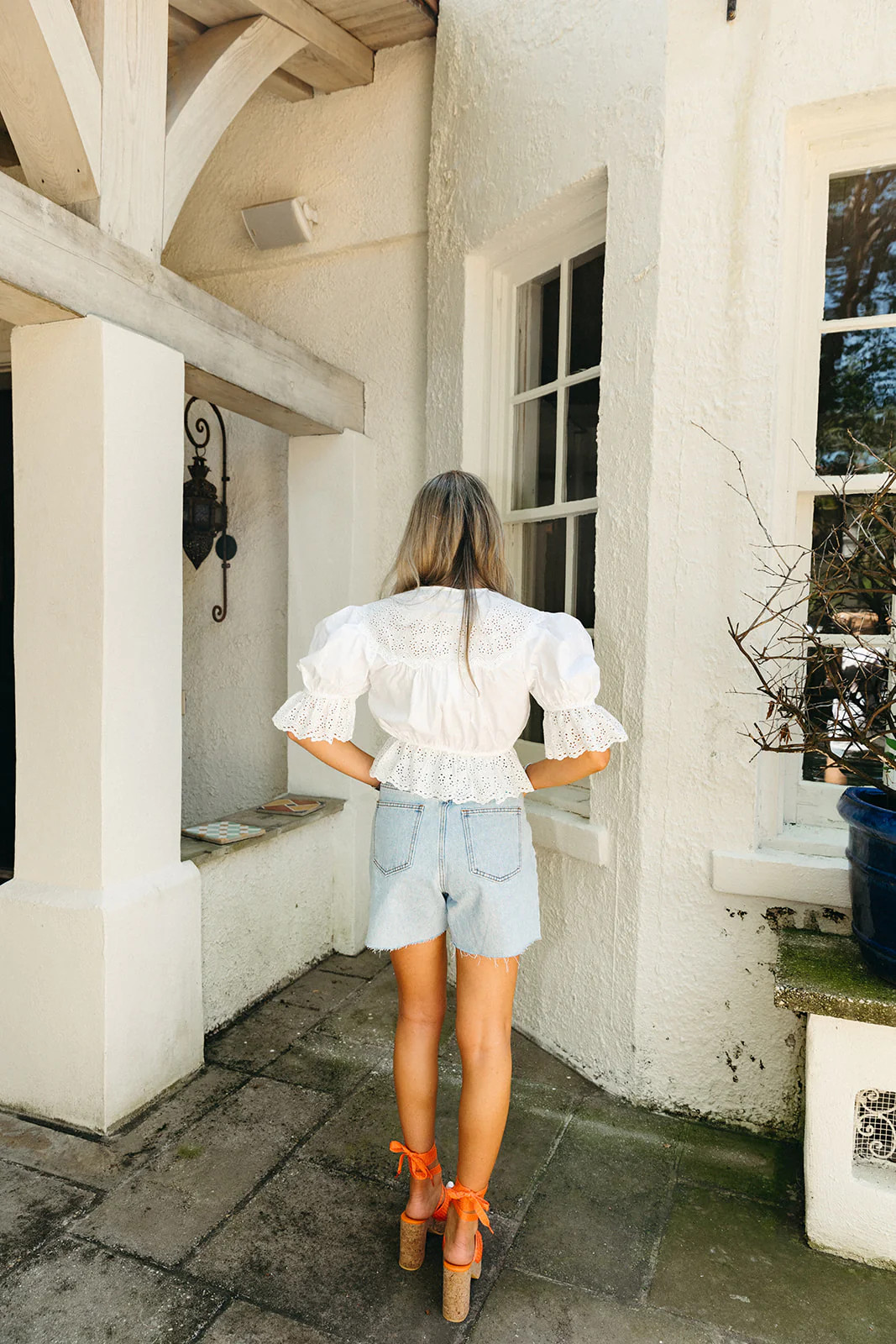 Beverly Front Tie Top - Off White | Triple Threads