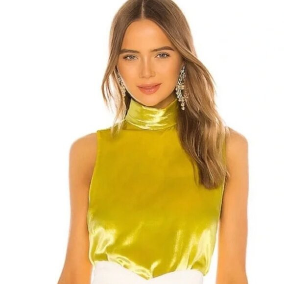 NWOT Amanda uprichard fleurette tank in acid yellow | Poshmark