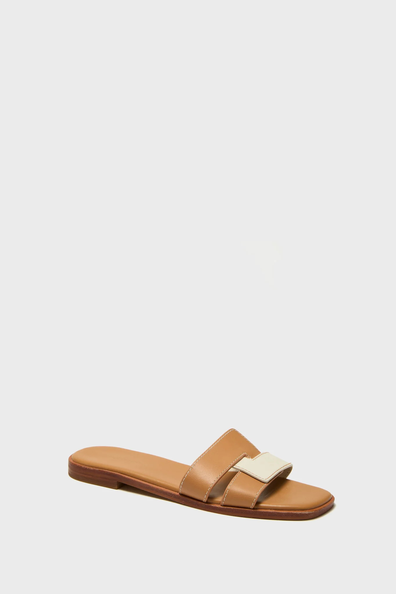 Cognac and White Leather Muse Sandals | Tuckernuck (US)