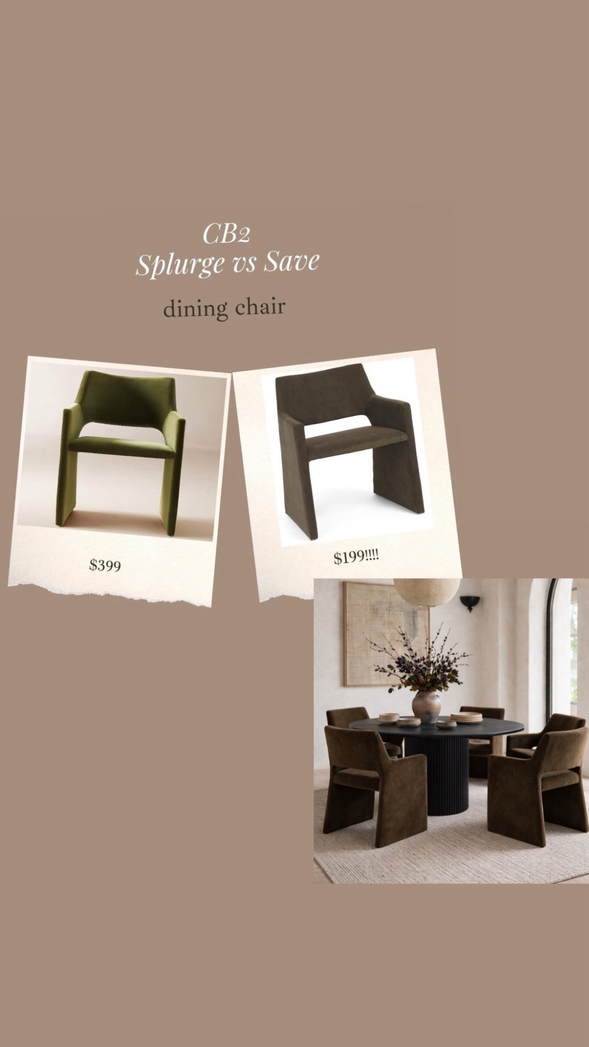 🤯🚨😍 the best CB2 inspired dining chairs just restocked in the dark olive green color!!!!! These sold out in less than three days when they launched! 

#LTKSaleAlert #LTKHome