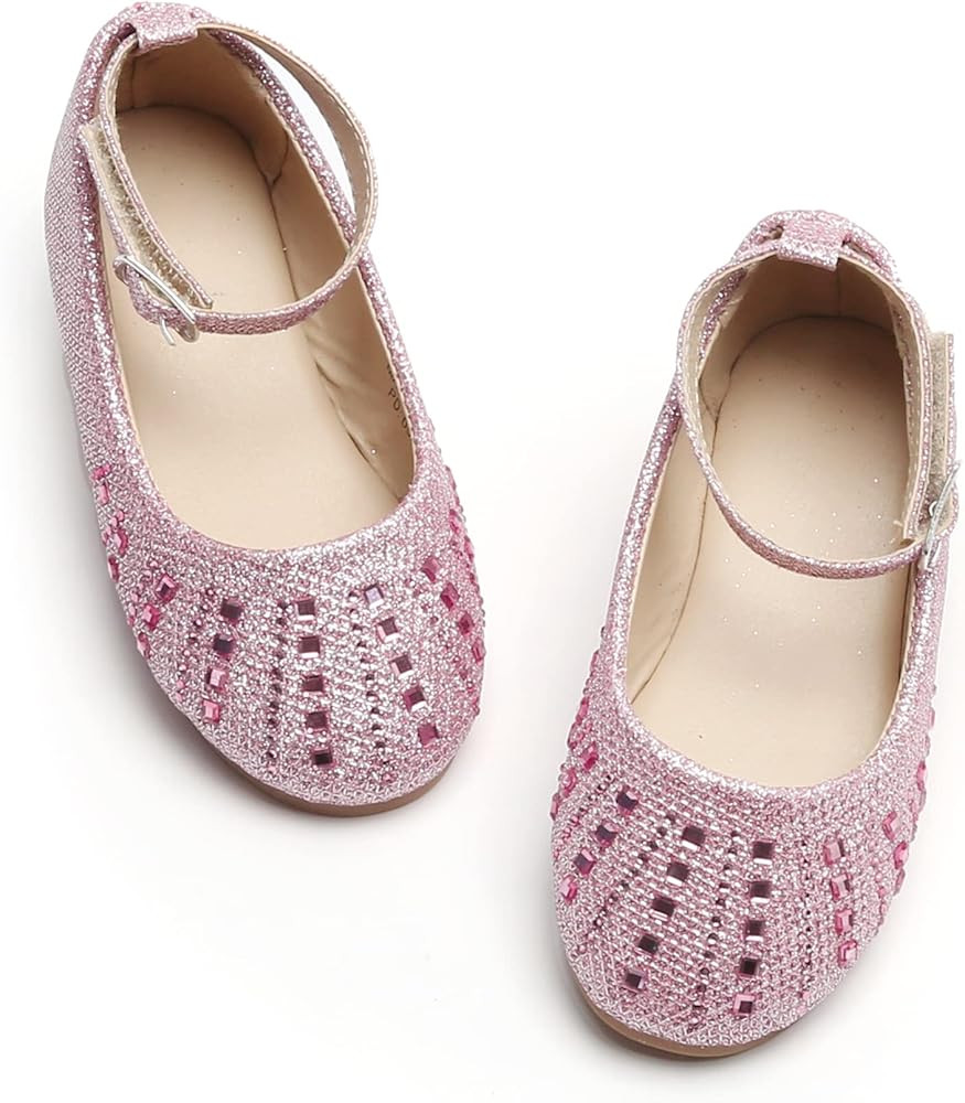 Felix & Flora Toddler Flower Girl Dress Shoes - Girl Ballet Flats Party School Shoes Wedding | Amazon (US)
