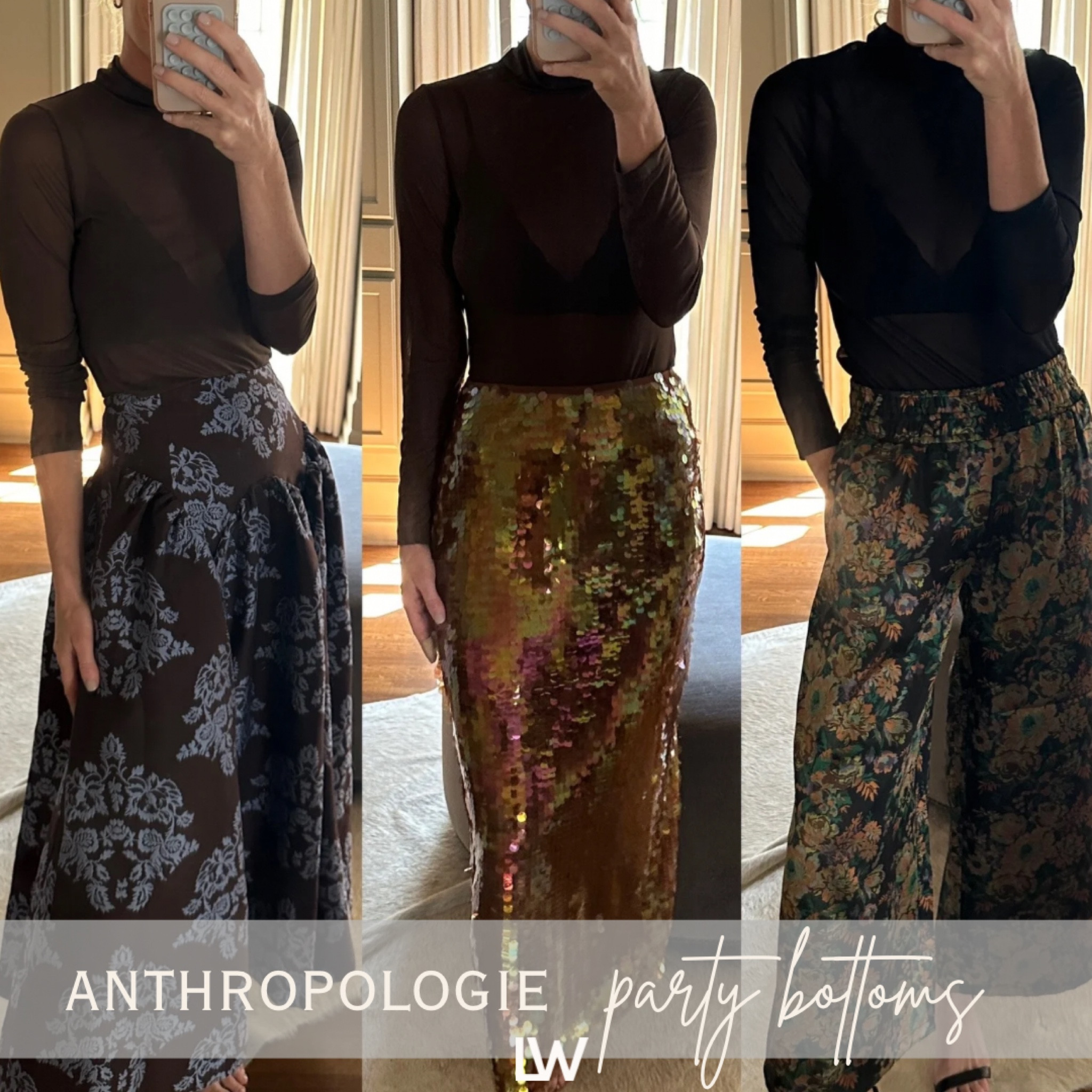 party ready with @anthropologie… make a statement with these fun party bottoms 🤎 @anthropologie #anthropartner