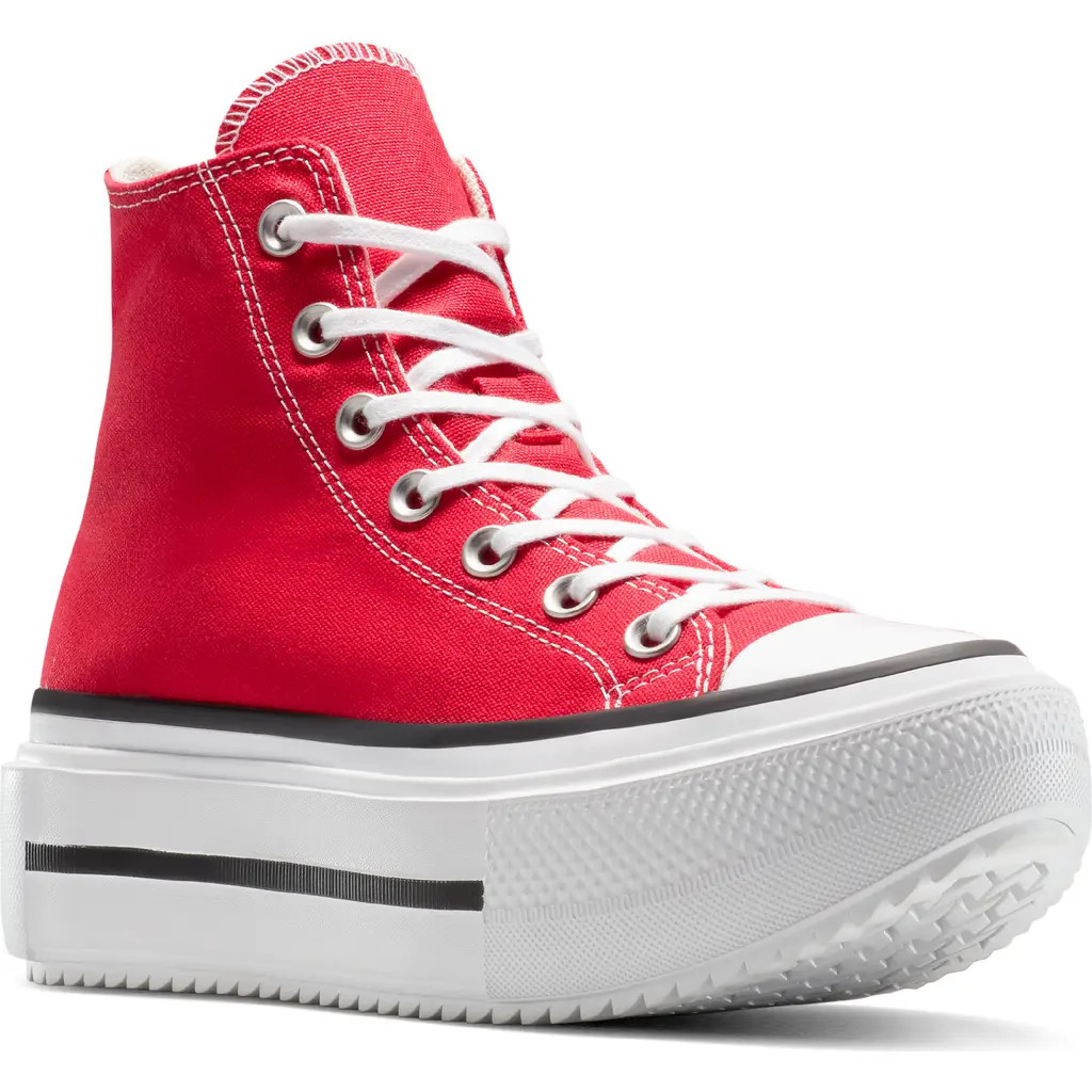 Converse Gender Inclusive Chuck Taylor All Star Lift Canvas High Top Platform Sneaker in Red/black/white at Nordstrom, Size 9 Women's | Nordstrom