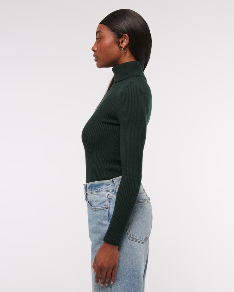 LuxeLoft Slim Ribbed Turtleneck Top | Abercrombie & Fitch (US)