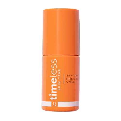Timeless Skin Care Vitamin C Serum with Vitamin E & Ferulic Acid - Brightening Serum - for Oily & Dry Skin - Fragrance-Free - 1 oz | Amazon (US)