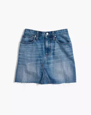 Rigid Denim A-Line Mini Skirt in Lakeline Wash: Eco Edition | Madewell