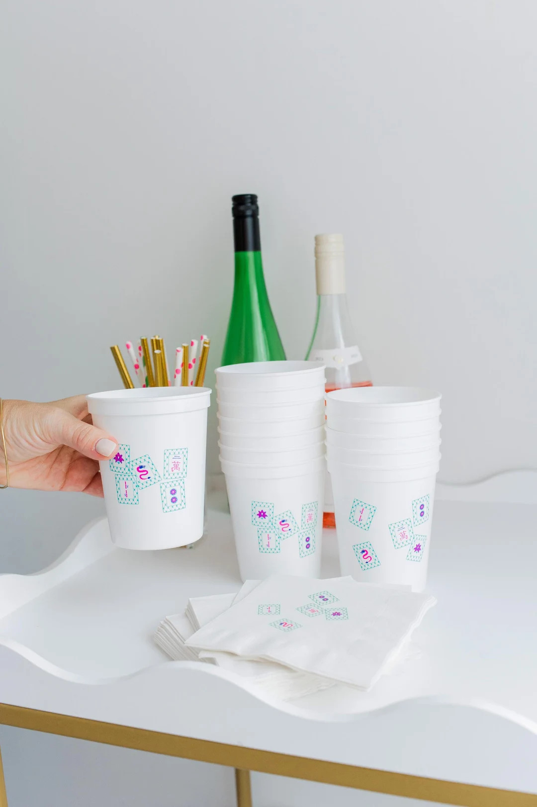 Mahjong Cup Custom Cup for Mahjong Player Game Night Reusable Cup Mah-jong Party Cup With Matchin... | Etsy (US)