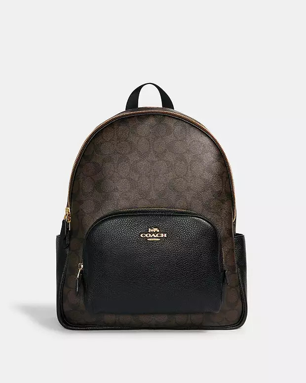 Large Court Backpack In Signature Canvas | Coach Outlet US
