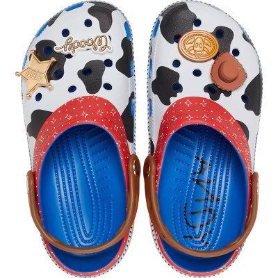 Crocs Kids Disney Toy Story Sheriff Woody Classic Clogs, Blue Jean, J5 | Target