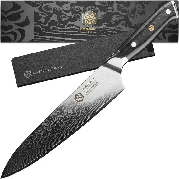 Kessaku Chef Knife - 8 inch - Damascus Dynasty Series - Razor Sharp Kitchen Knife - Forged 67-Lay... | Walmart (US)