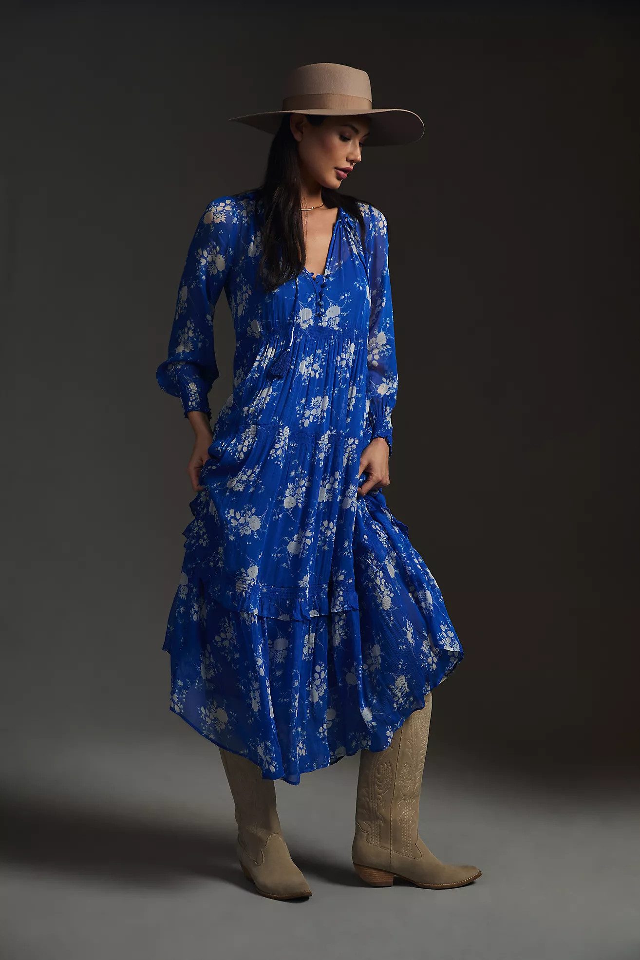 The Marais Printed Chiffon Maxi Dress | Anthropologie (UK)