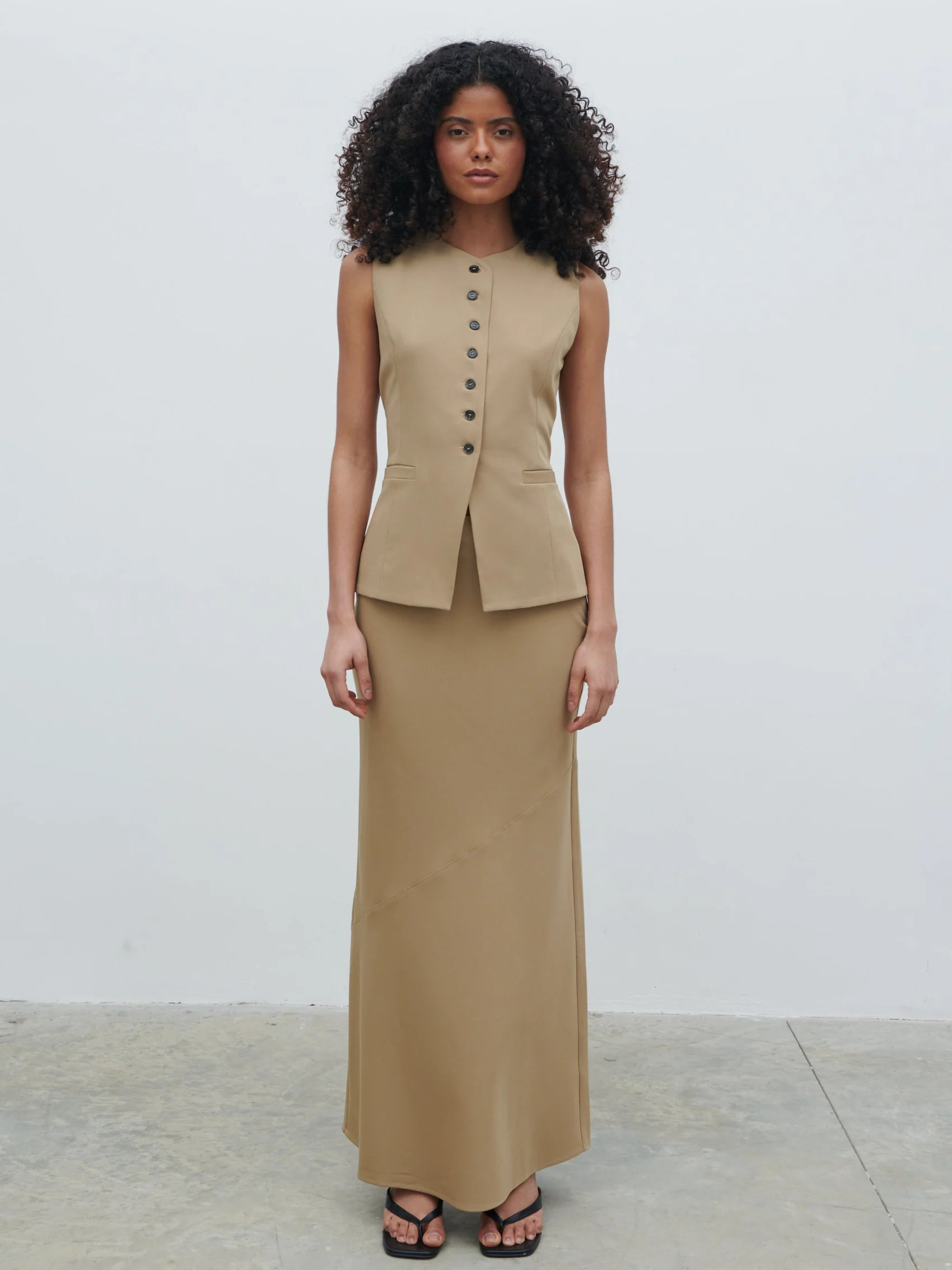 Jean Asymmetric Maxi Skirt | Pretty Lavish (UK)