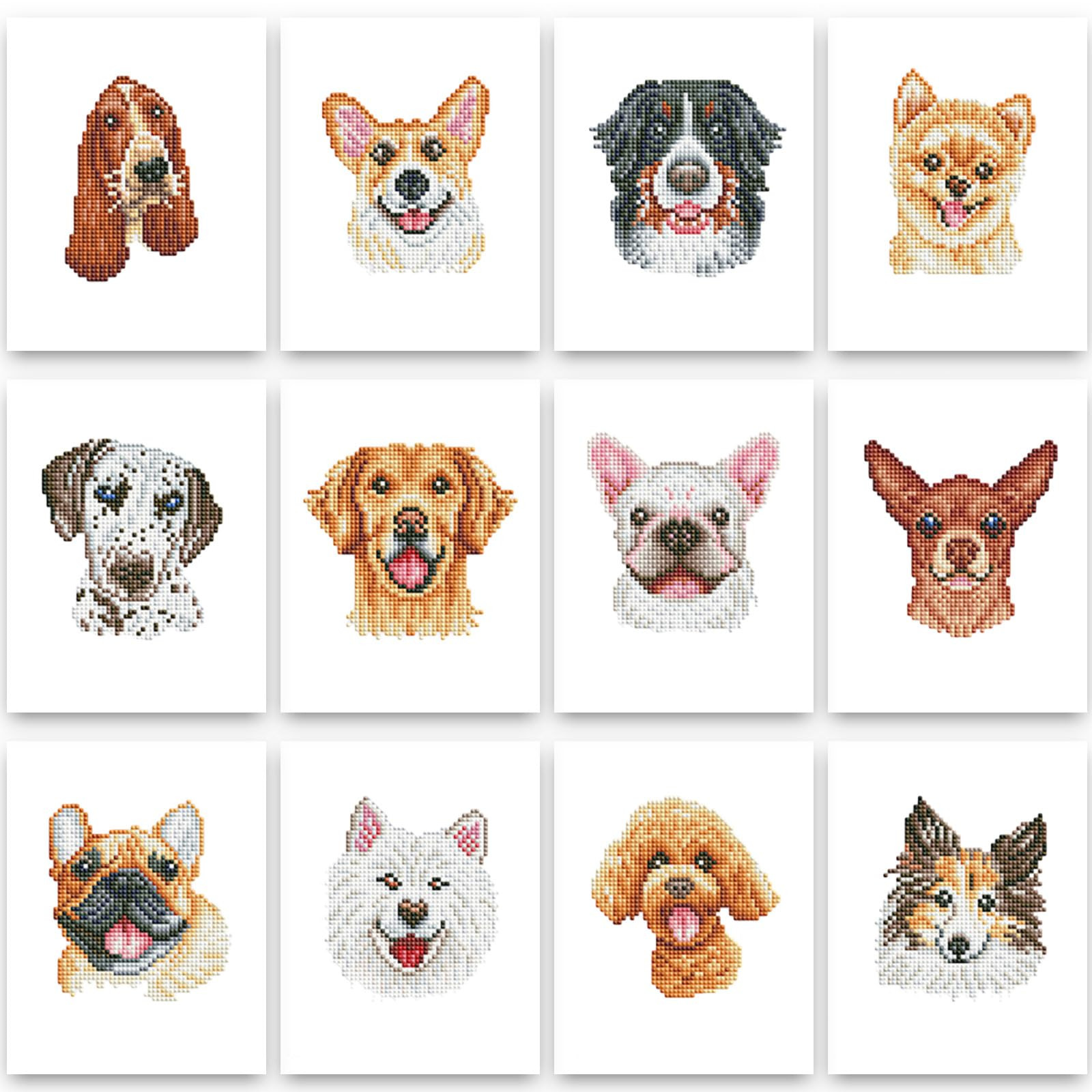 PeakLuv 12 Pcs Dog Small Diamond Art Kits, Puppy Mini Diamond Painting Kits for Adults Beginners,... | Amazon (US)