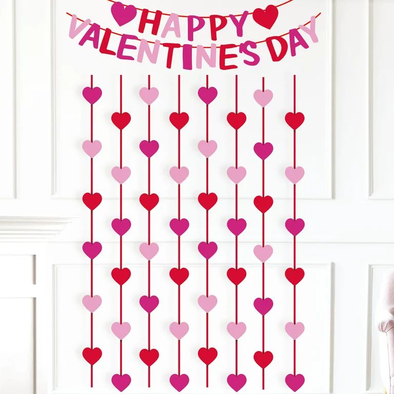 Way To Celebrate Valentine 10ct Paper and Plastic Decorating Kits, 5ft L and 6ft H | Walmart (US)