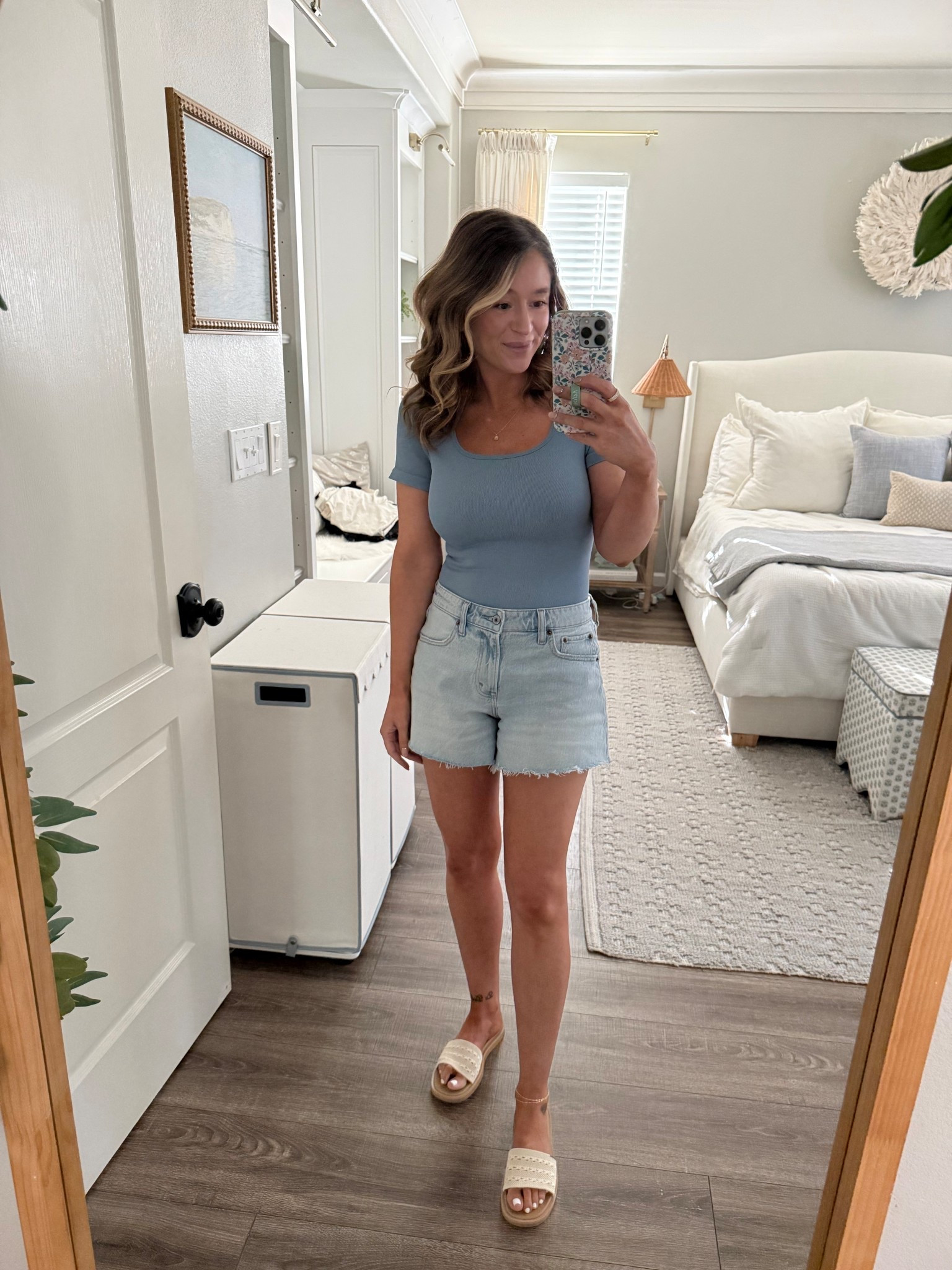 Cute spring/summer outfit. These slides are some comfortable too! 

#LTKootd