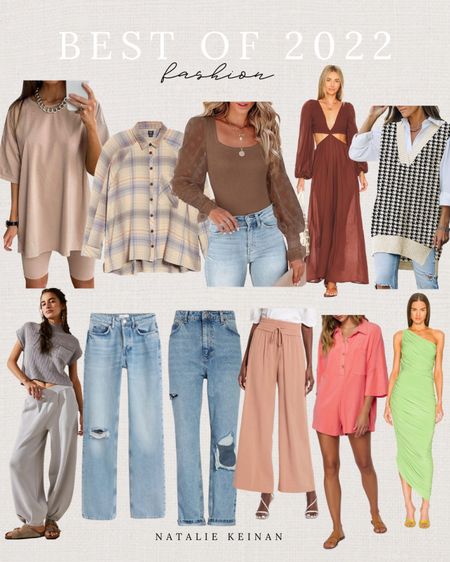 fashion top favorites from 2022!! Lounge sets. Jeans. Leggings. Dress. Cocktail dress. Flannel. Work style. Vacation style. Everyday style. Affordable fashion finds 

#LTKFind #LTKstyletip #LTKworkwear