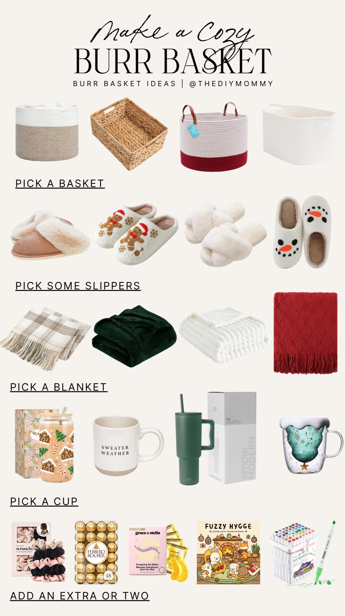 Create a cozy burr basket with these affordable finds! Great gift idea for anyone on your list! 

#LTKCyberWeek #LTKGiftGuide #LTKHoliday