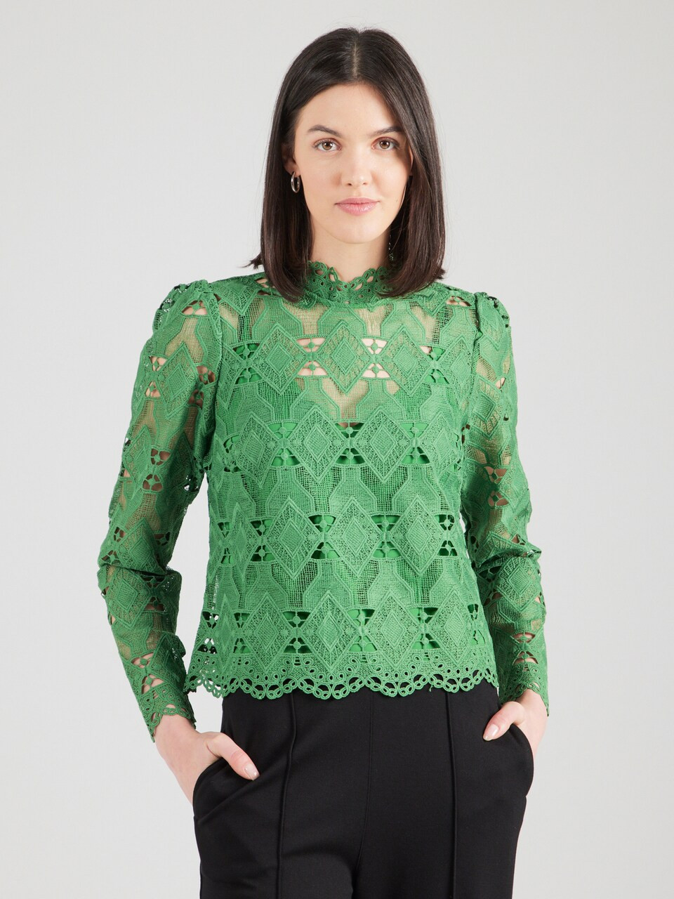 VILA ROUGE EDIT Blouse 'ROUCHASE' in Donkergroen | ABOUT YOU | ABOUT YOU NL