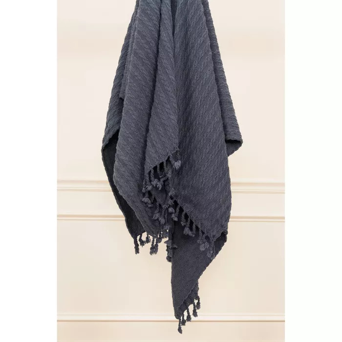 50"x60" Textured Striped Throw Blanket - Rizzy Home | Target