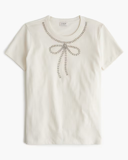 Embellished bow tee | J.Crew Factory